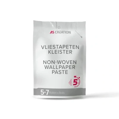 Abbildung von Tapetenkleister für Vliestapeten hochwertiger Kleister 5 7 Rollen Vliestapete sehr ergiebig hervorragende Klebekraft gute Korrekturmöglichkeit trocknet fleckenfrei aus 200 g Päckchen