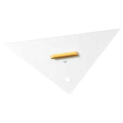 Abbildung von Aristo AR1533 Kurs Anlegedreieck Sea (Hypothenuse 32,5 cm, Holzgriff, glasklares Plexiglas, für Navigation in der Luft und Seefahrt) 1 Stück, transparent