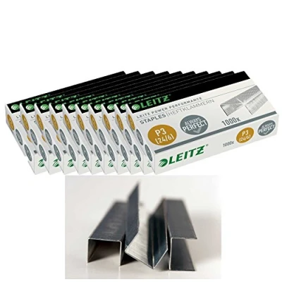 Abbildung von Leitz 55700000 Heftklammer (24/6 mm) 10.000 Stück verzinkt (10 Packungen, 24/6mm)