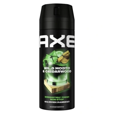 Abbildung von Axe Bodyspray Wild Mojito &amp; Cedarwood Deo ohne Aluminium sorgt 48 Stunden lang für effektiven Schutz vor Körpergeruch 150 ml