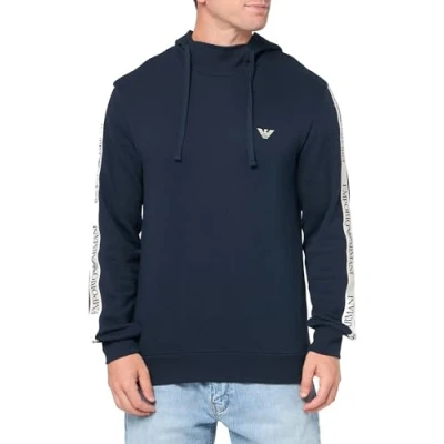 Abbildung von Emporio Armani Iconic Terry Kapuzenpullover mit langen Ärmeln