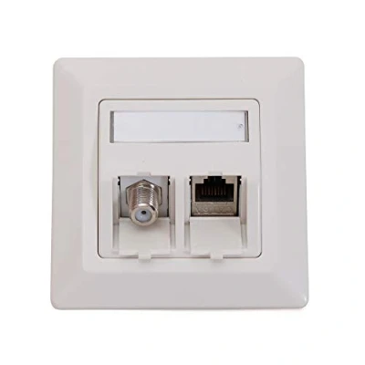 Abbildung von Logilink Set Keystone UNTERPUTZDOSE REINWEISS + 1 MODUL F BUCHSE RJ45