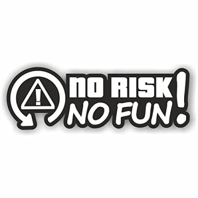 Abbildung von Folien Zentrum No Risk Fun 14,5 x 5 cm hochwertiger Aufkleber Auto Tuning OEM &amp; JDM Sticker Lustige für Stickerbomb Autoaufkleber Made in Germany (1)
