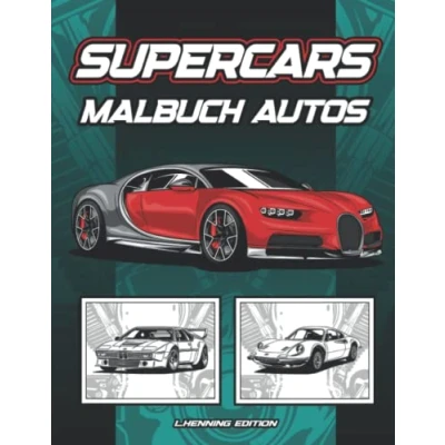 Abbildung von Supercars malbuch autos: 50 tolle für Kinder und Erwachsene