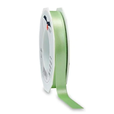 Abbildung von PRÄSENT C.E. Pattberg Satin pastellgrün, 25 m Satinband zum Einpacken von Geschenken, 15 mm Breite, Geschenkband Dekorieren &amp; Basteln, Dekoband, Anlass