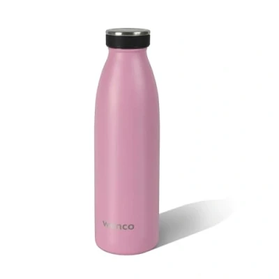 Abbildung von wenco Trinkflasche Edelstahl 0,5l / 500ml isoliert und auslaufsicher für kalte heiße Getränke auch als Thermoskanne verwendbar BPA frei Flamingo Pink