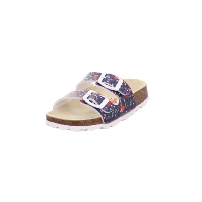 Abbildung von Superfit Mädchen Fussbettpantoffel Hausschuh,BLAU/ROT 8030,25 EU