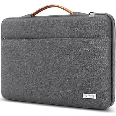 Abbildung von TECOOL 15.6 Zoll Laptoptasche Hülle Tasche für 15 15,6 Laptop Notebook Lenovo Thinkpad Ideapad HP Acer Dell Samsung Chromebook, Stoßfestes Spritzwasserfest Notebooktasche Sleeve 15, Dunkelgrau