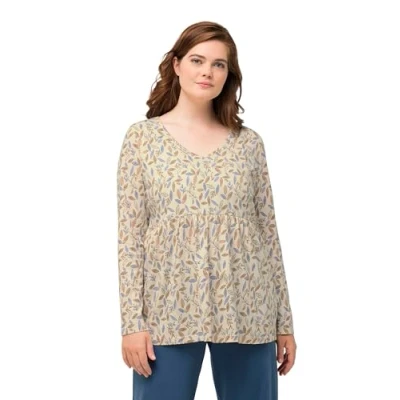 Abbildung von Ulla Popken Vausschnitt Nachtwäsche Shirt, Damen, Größe: 42/44, Popcorn