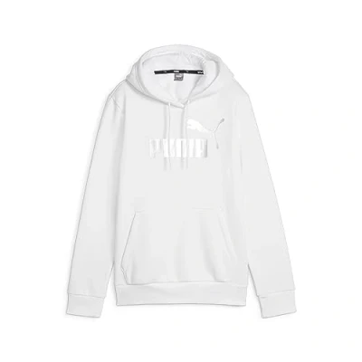 Abbildung von Puma ESS Metallic LOGO FL Sweatshirt, Damen, Größe: XS, White