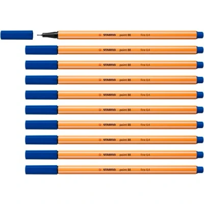 Abbildung von Fineliner STABILO point 88 10er Pack mittelblau