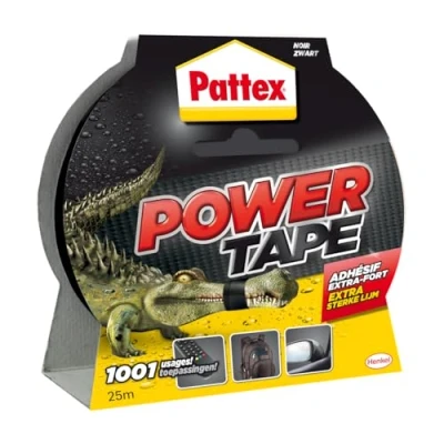 Abbildung von Pattex Power Tape 1669824 Reparatur Klebeband in Box, 25 m, Schwarz