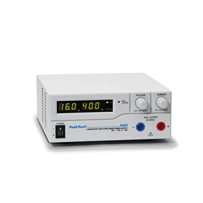 Abbildung von PeakTech 1525 Labornetzgerät DC 1 16V/ 0 40A mit 3 Stelliger LED Anzeige, Schaltnetzteile, Stromversorgung, Voreinstellungen für Strom und Spannungswerte, Überlastungsschutz 200 240 V AC