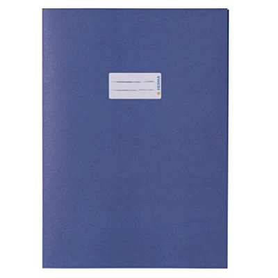 Abbildung von HERMA 5533 Heftumschläge A4 Papier Blau, 10 Stück, Hefthüllen mit Beschriftungsfeld aus extrem kräftigen &amp; satten Farben, Heftschoner Set für Schulhefte, farbig