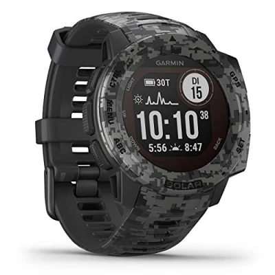 Abbildung von Garmin Instinct wasserdichte GPS Smartwatch mit Sport /Fitnessfunktionen. Herzfrequenzmessung am Handgelenk, Fitness Tracker und Smartphone Benachrichtigungen. Viele Modelle zur Auswahl