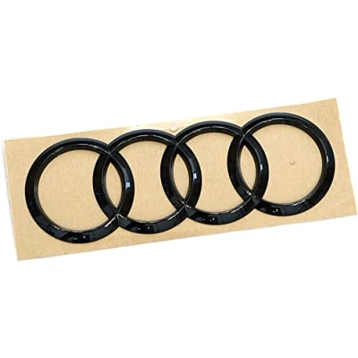 Abbildung von Audi 80A071802A Ringe Logo Black Edition Aufkleber Emblem Blackline, schwarz, nur für Sportback