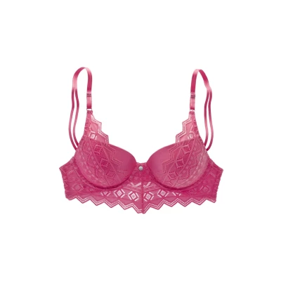 Abbildung von s.Oliver Push up BH »Romane«, mit Bügel und graphischer Spitze in transparenter Optik, Dessous