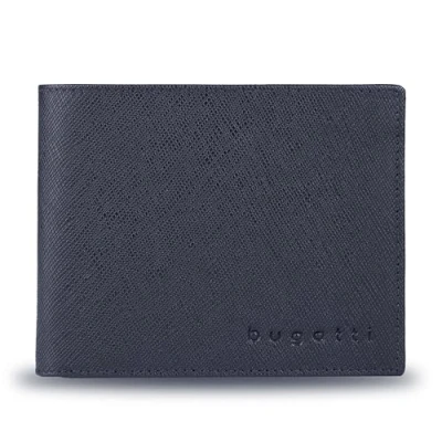Abbildung von Bugatti Lima Geldbörse aus Leder Saffiano Art, Portemonnaie mit RFID Schutz, schwarz
