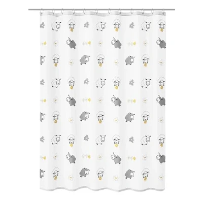 Abbildung von Kleine Wolke Duschvorhang Sheep, Polyester, Mehrfarbig, 180 cm x 200