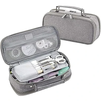 Abbildung von EULANT Federtasche Teenager Mädchen,Federmäppchen Groß mit 3 Fächer,Mäppchen Jungen Etui Schule Federpenal Pencil Case für &amp; Büro,Grau