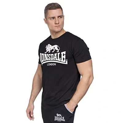 Abbildung von Lonsdale Tshirt print, Herren, Größe: Large, Black