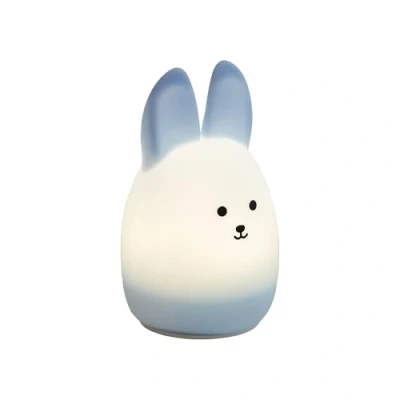 Abbildung von EGLO LED Nachtlicht Castellino, Akku Tischlampe Hase, Kinderzimmer Deko Mädchen Jungen, Silikon Nachttischlampe Kinder Baby Bett, touch bedienbar, blau, warmweiß, RGB