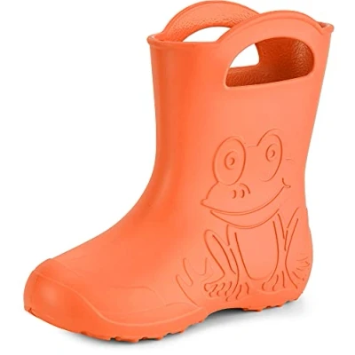 Abbildung von Ladeheid Eva Gummistiefel Damen federleichte wasserdichte Damenschuhe Regenschuhe LA CA 09 (Orange (151c), 36/37 EU)