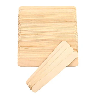 Abbildung von moinkerin 100 Stücke Holzspatel Holzstäbchen Wachs Spatel für Haarentfernung Augenbrauen Entfernung