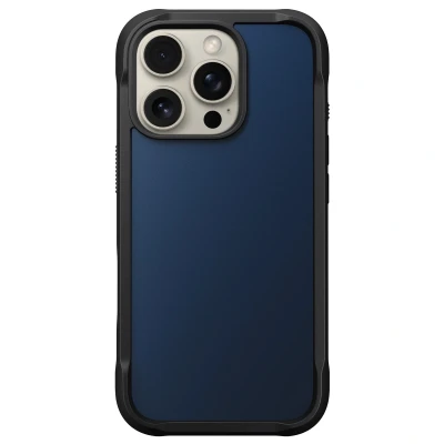 Abbildung von Apple iPhone 16 Pro Hülle MagSafe Kunststoff Nomad Hard Case/Backcover Handyhülle Blau Shockproof/Stoßfest