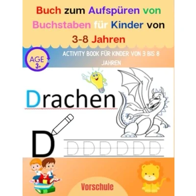 Abbildung von Buch zum Aufspüren von Buchstaben für Kinder 3 8 Jahren: Kinderbuch Vorschulkinder Erlernen des Alphabets und der Stiftkontrolle, ... im Alter Jahren
