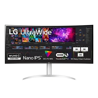 Abbildung von LG Electronics 40WP95XP W UltraWide™ WUHD 5K 39,7&quot; (100,86cm), 5120 x 2160, 21:9, AMD FreeSync™, HDR10, 95% DCI P3, 5ms GtG, PBP(Bild neben Bild) Modus Weiß