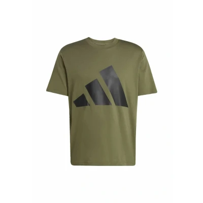 Abbildung von adidas Sportswear Essentials BIG LOGO Single Tshirt print Olive strata black, Herren, Größe: Medium, black