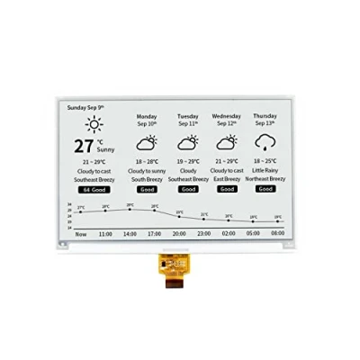 Abbildung von Waveshare 7.5 Inch E Paper Raw Display Panel V2 800x480 Resolution 3.3V Ink Electronic Screen Without PCB with Embedded Controller,Communicating via SPI Interface