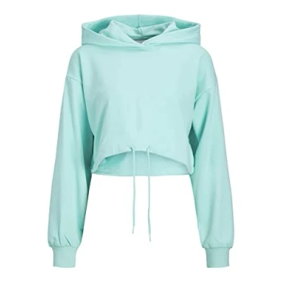 Abbildung von JJXX Women&#039;s JXALFA Loose Every Crop Hoodie Kapuzenpullover, Aruba Blue, XS