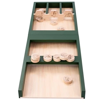 Abbildung von Engelhart Sjoelbak Spiel Dinosaurier 80 cm 2 Teilen für Kinder Holzen Scheiben Holland Billard Shuffleboard Holz