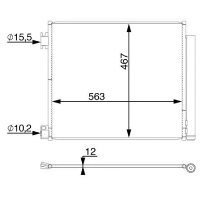 Abbildung von Kondensator, Klimaanlage MAHLE AC 78 000S