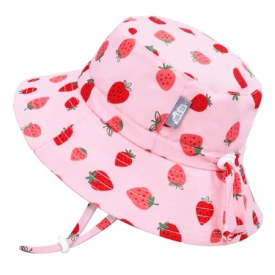 Abbildung von Jan &amp; Jul Kinder Fischerhut für Mädchen, Wasserabweisender Sonnenhut (L: 2 5 Jahre, Rosa Erdbeere)