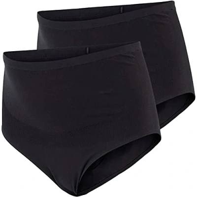 Abbildung von MAMALICIOUS Damen MLHEAL ORG.Baumwolle Panties 2PACK O.A.NOOS Unterwäsche, Black/Pack:Black, L/XL