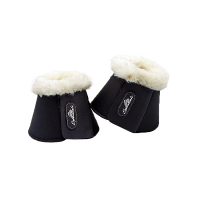 Abbildung von eQuick Hufglocken ES Overreach Fluffy Schwarz Warmblut