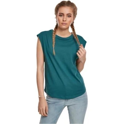 Abbildung von Urban Classics Ladies Basic Shaped TEE Tshirt basic, Damen, Größe: 3XL, Teal