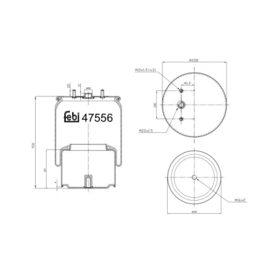Abbildung von FEBI BILSTEIN 47556 Federbalg, Luftfederung