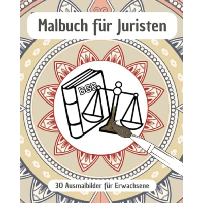 Abbildung von Malbuch für Juristen: 30 Ausmalmotive Erwachsene Geschenkidee Juristen Geschenk zum Abschluss und Examen
