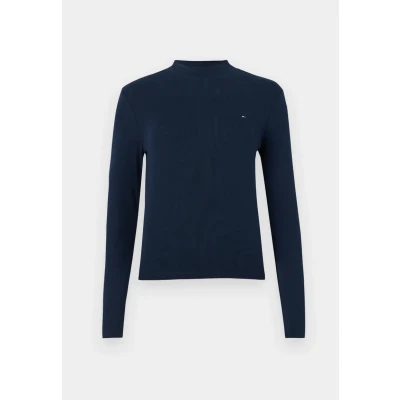Abbildung von Tommy Hilfiger SLIM CODY Langarmshirt, Damen, Größe: XXS, Dark night navy