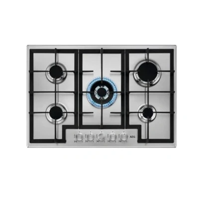 Abbildung von AEG HGB75400SM Slim Line Gaskochfeld, 75 cm, 5 Feuer, Edelstahl
