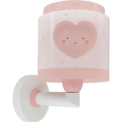 Abbildung von Dalber kinder Wandlampe, Kinderlampe Wandleuchte kinderzimmer Baby Dreams Herz Rosa, 76019S, E27