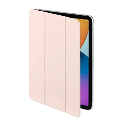 Abbildung von Hama Hülle für iPad Air 4. Generation 2020 / 5. 2022 10,9 Zoll (aufklappbares Case Apple Tablet, Schutz mit Standfunktion, transparente Rückseite, magnetisches Cover) rosa