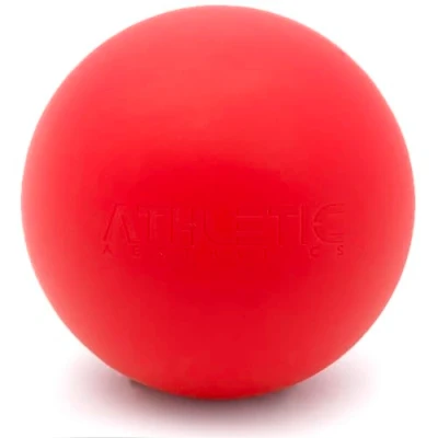 Abbildung von Massage Ball [6cm Durchmesser] Als Lacrosse und Faszien zur Selbstmassage Triggerpunkttherapie (genaue Behandlung von Verspannungen) geeignet (Rot)
