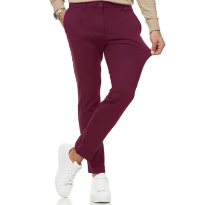 Abbildung von Indicode Jeans Super Stretch Rodekro Chino, Herren, Größe: 33x32, Bordeaux