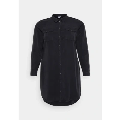 Abbildung von Vero Moda Curve Vmsila Short Dress Jeanskleid, Damen, Größe: 52, Black