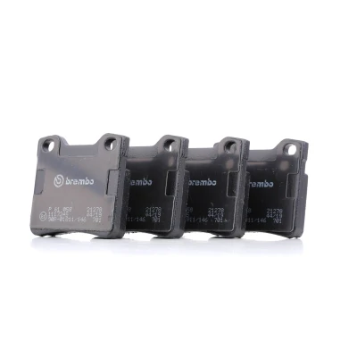 Abbildung von BREMBO P 61 058 Bremsbelagsatz exkl. Verschleißwarnkontakt mit Anti Quietsch Blech ohne Zubehör PEUGEOT: 607 Saloon, 406 Coupe